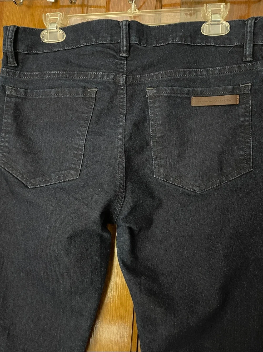 Herencia Argentina men’s designer jeans, dark blue, straight leg, 34 x 30